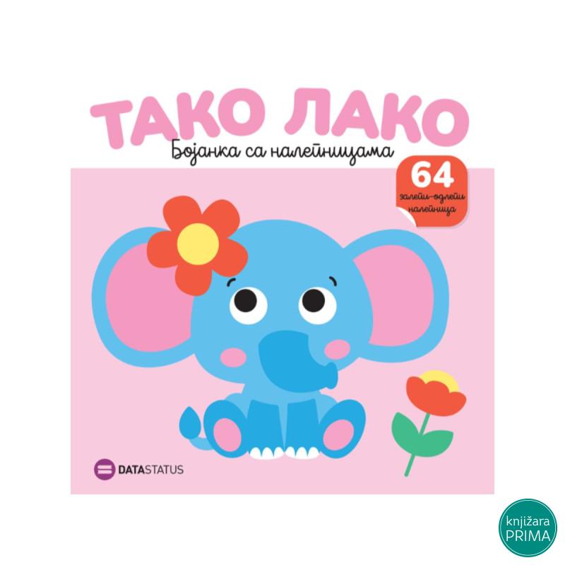 Tako lako : Slon bojanka sa nalepnicama 