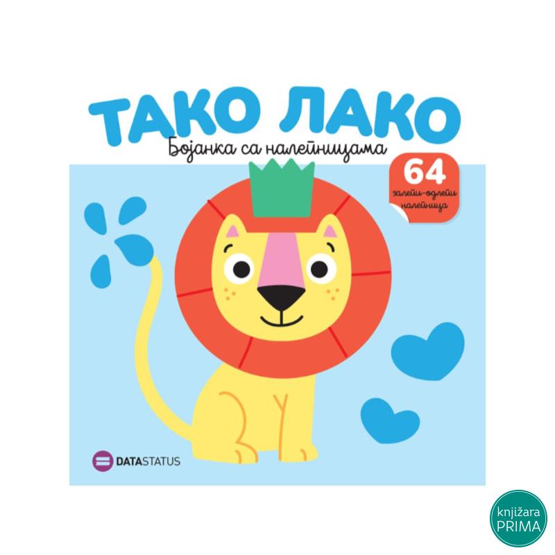 Tako lako : Lav bojanka sa nalepnicama 