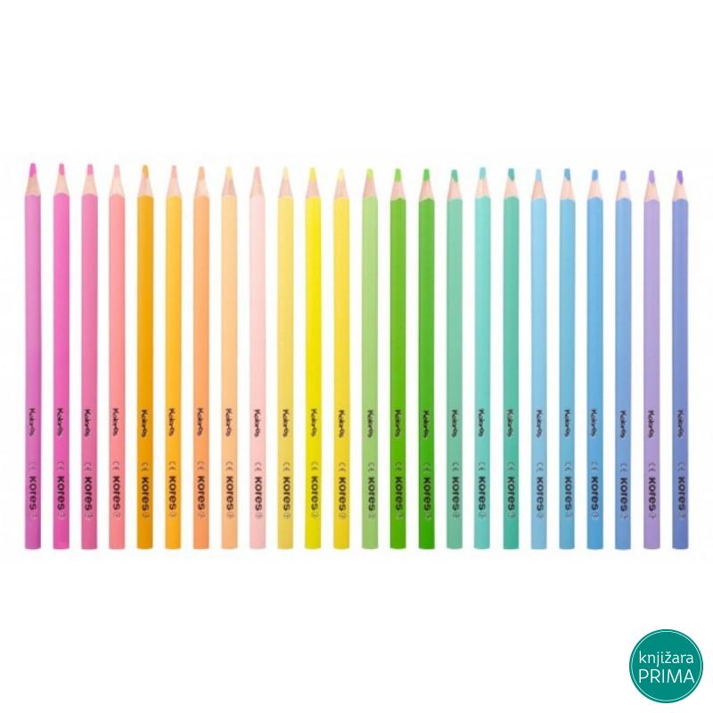 Drvene bojice 24 KORES Pastel 