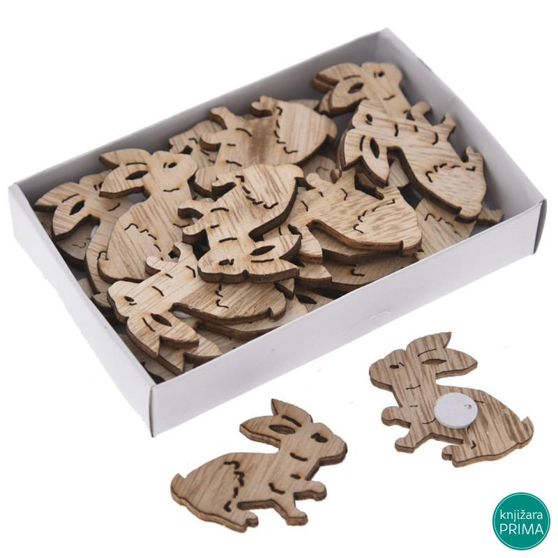 Uskršnji drveni stikeri zeke 24 komada 