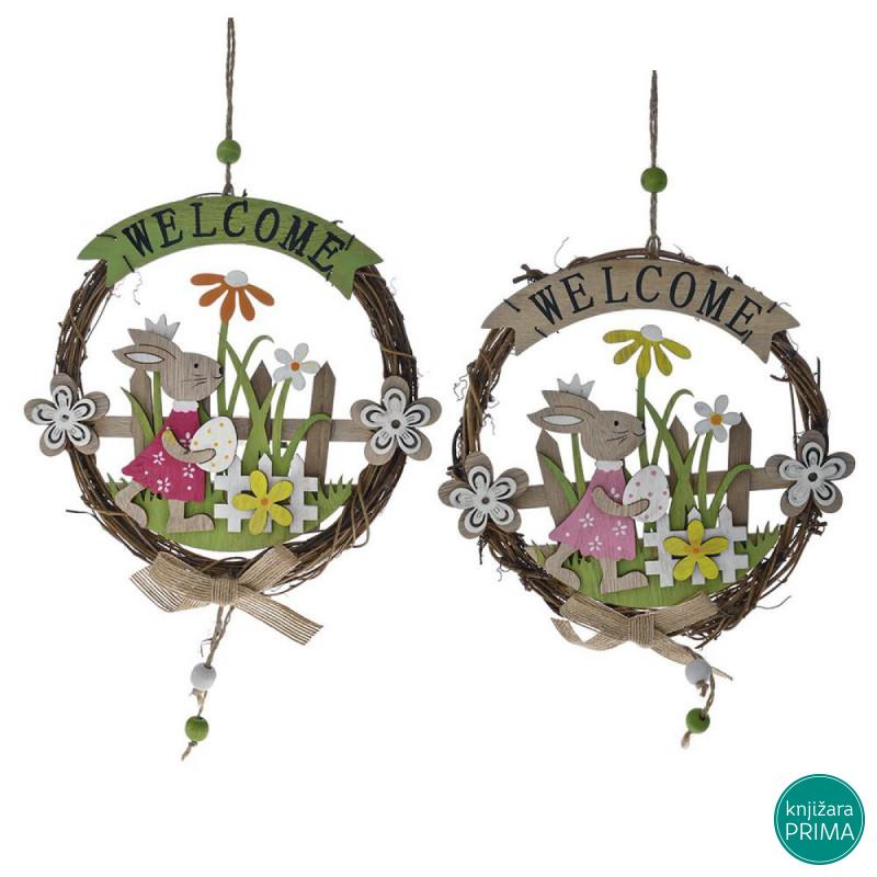 Uskršnji venčić od ratana sa zekama 