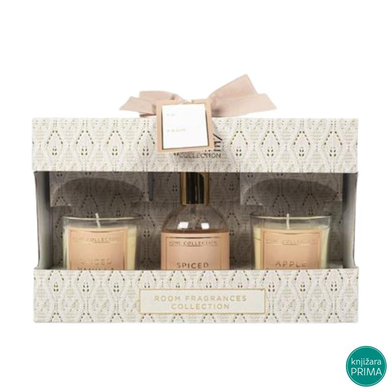 Sveća i sprej set 3 Apple cinnamon and Vanilla 