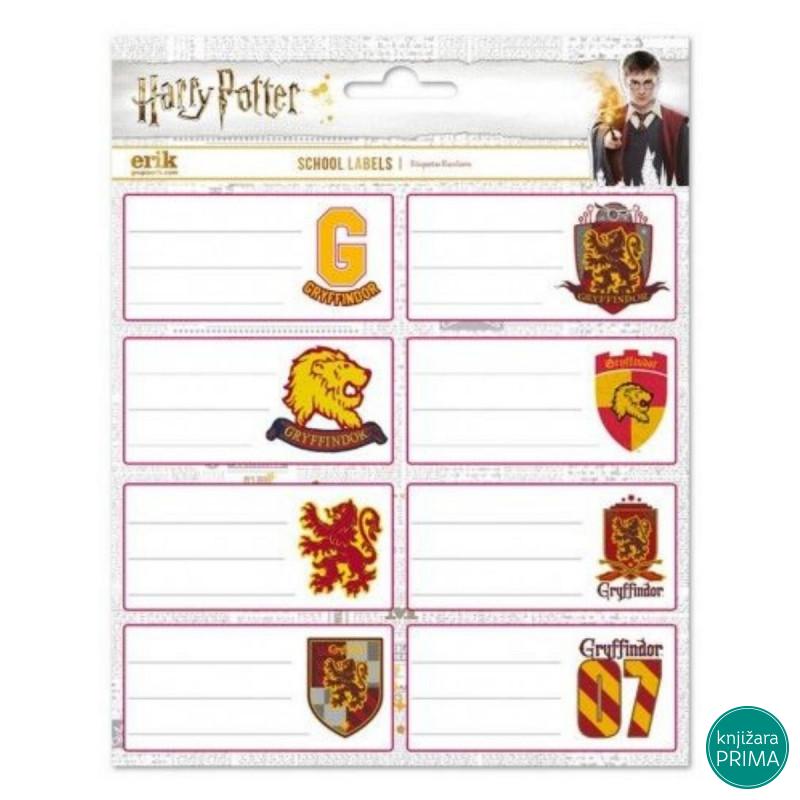 Nalepnice za sveske Harry Potter Gryffindor 