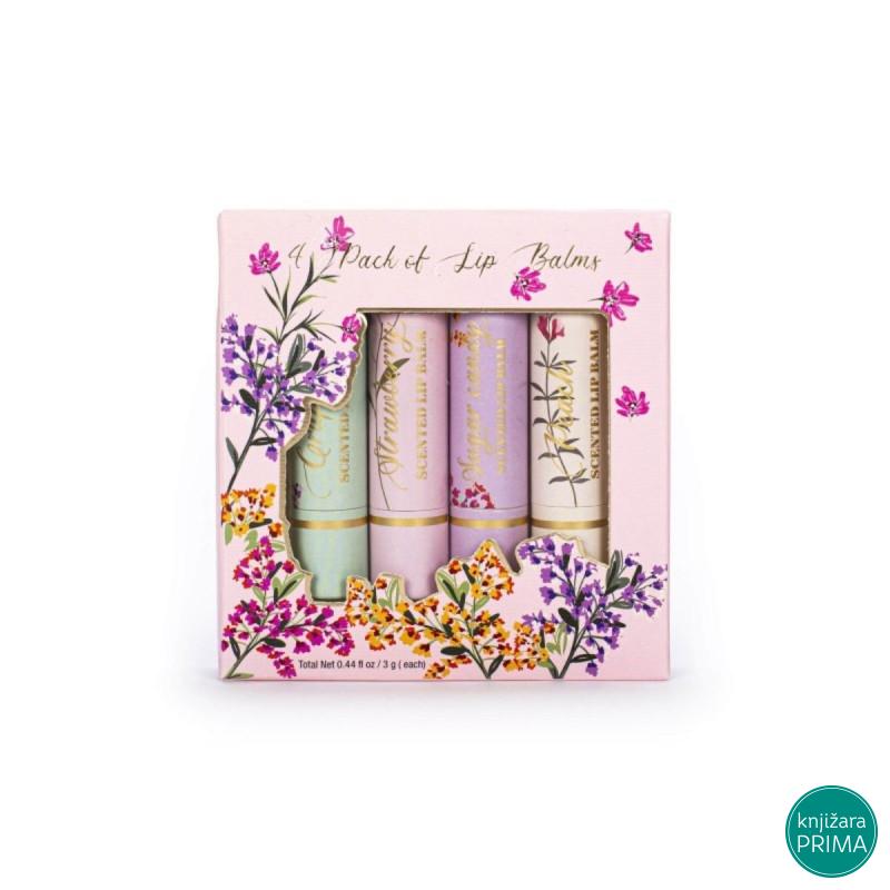 Balzam za usne set 3 SECRET GARDEN Rose 