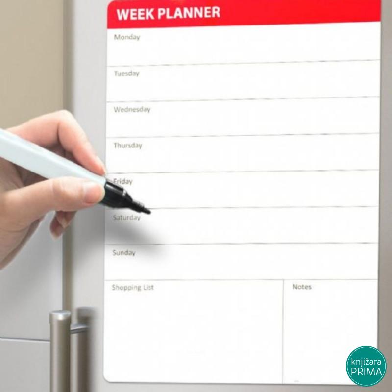 Magnetna tabla za frižider - Week planner 