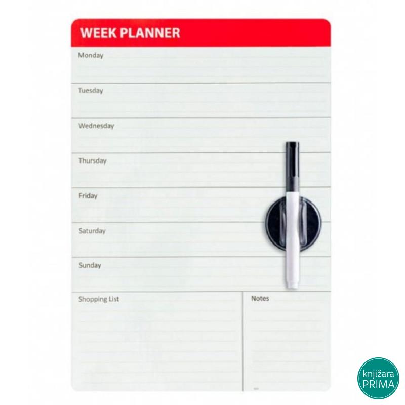Magnetna tabla za frižider - Week planner 