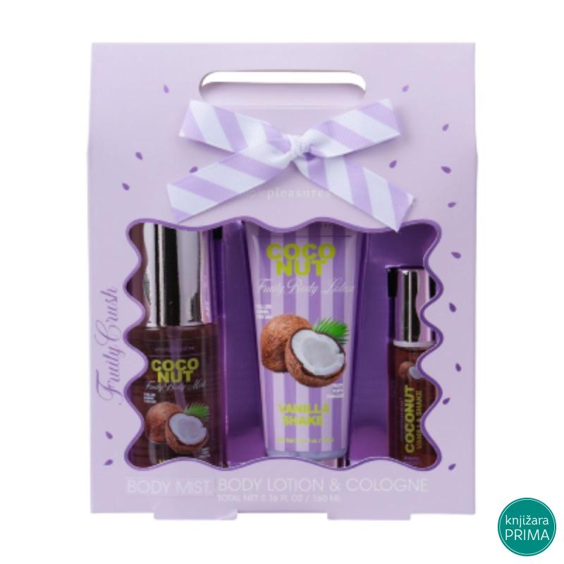 Kozmetički set za telo FRUITY COCONUT VANILLA PURPLE 