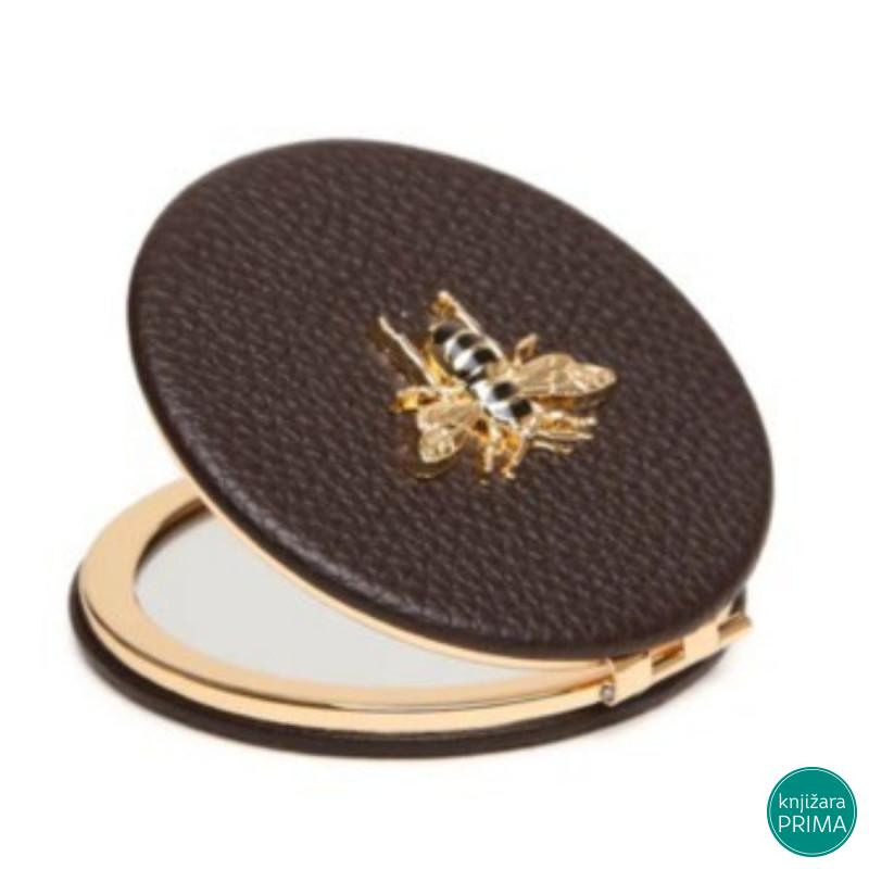 Ogledalce ALICE WHEELER Round - Chocolate 