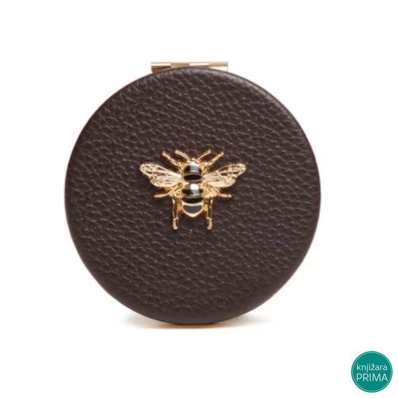 Ogledalce ALICE WHEELER Round - Chocolate 