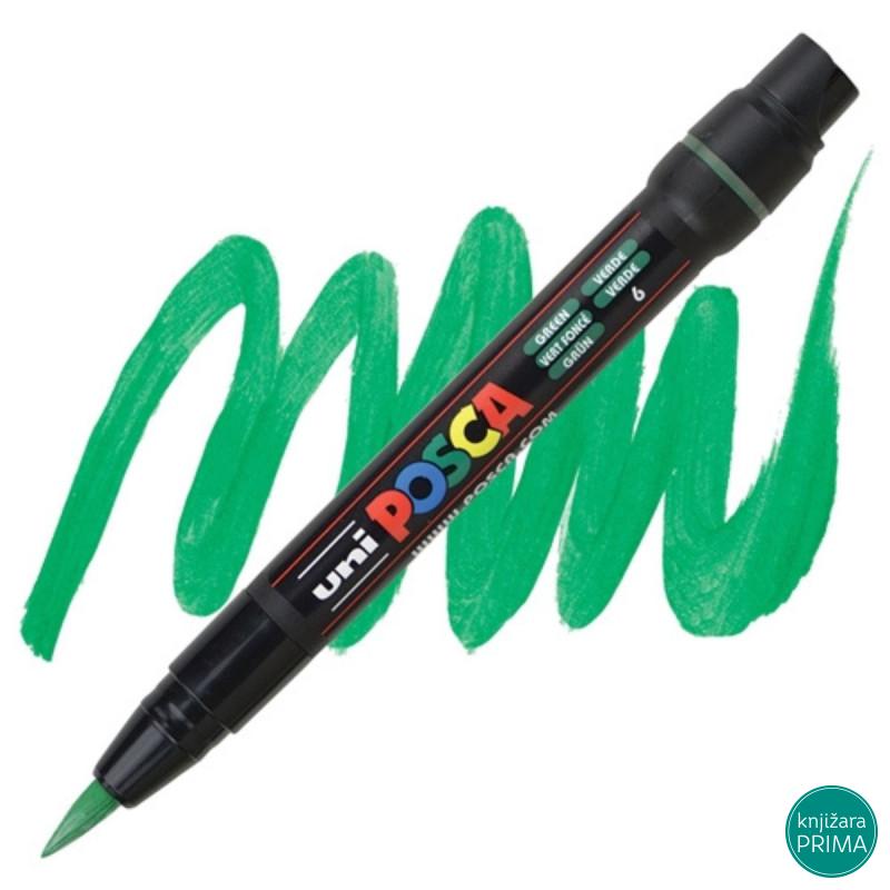 POSCA marker UNI PCF-350 brush zeleni 6 