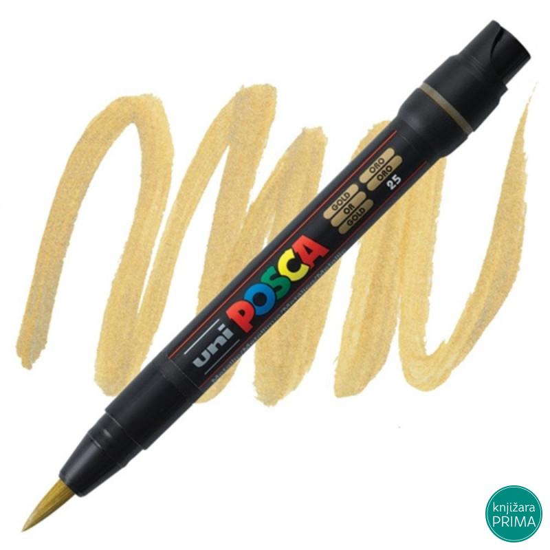 POSCA marker UNI PCF-350 brush zlatni 25 
