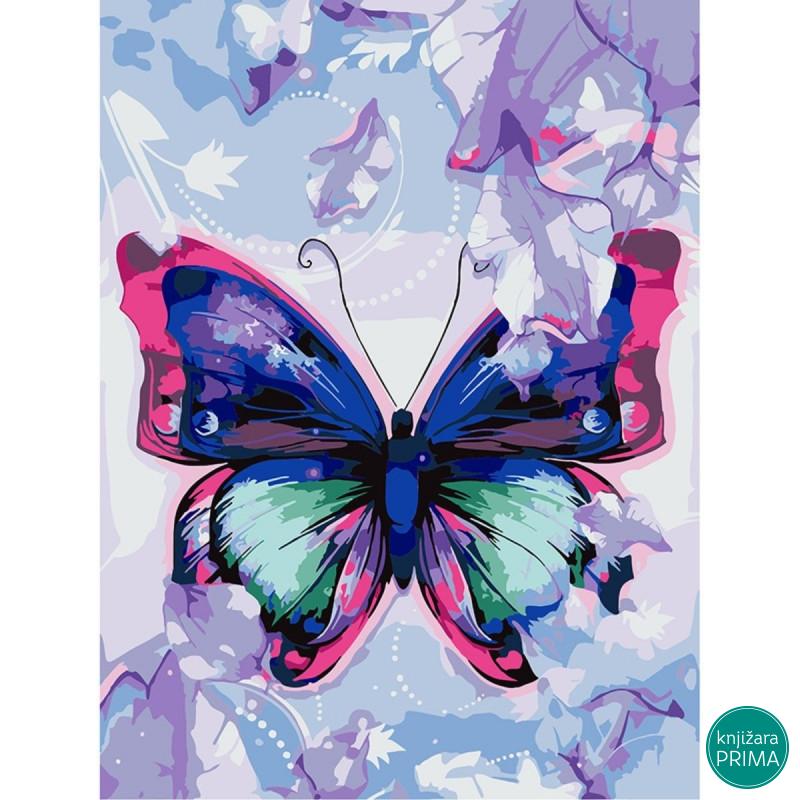 Bojenje po brojevima - Leptir akril 40X30 