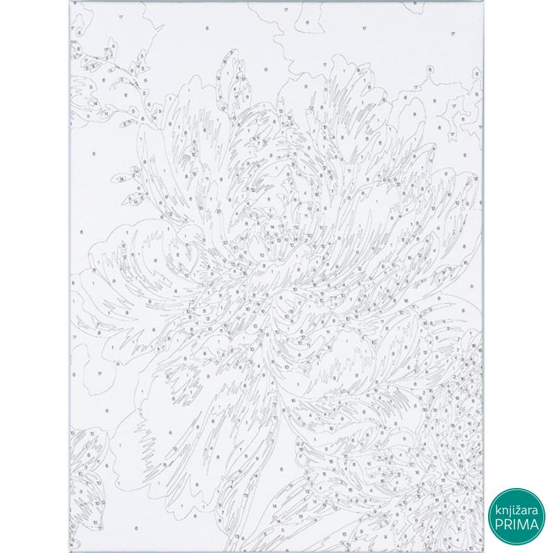 Bojenje po brojevima - Božur akril 40X30 