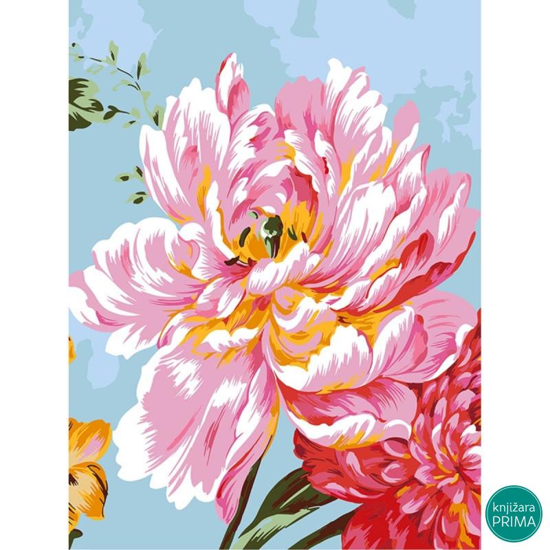 Bojenje po brojevima - Božur akril 40X30 