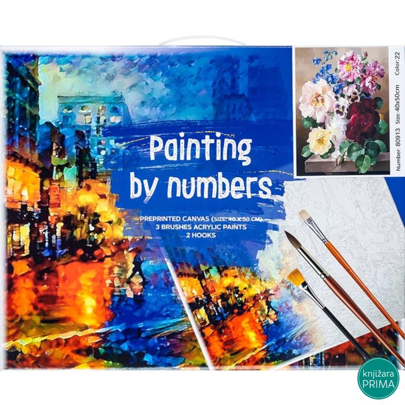 Bojenje po brojevima - Buket akril 40X50 