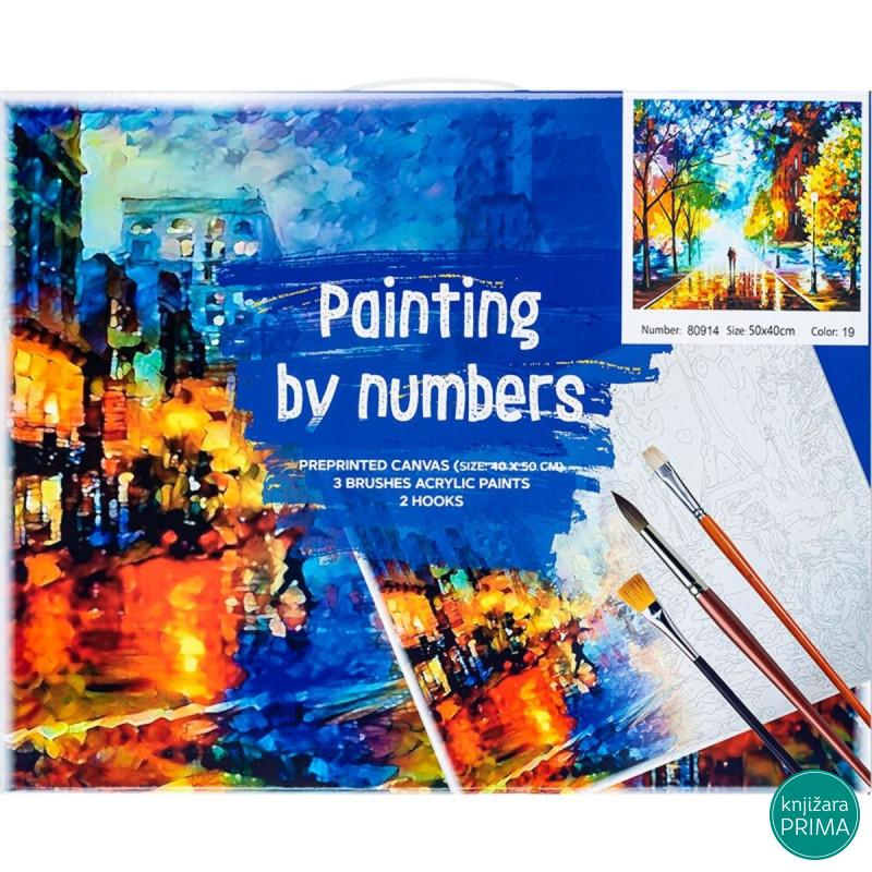 Bojenje po brojevima - Noć akril 40X50 