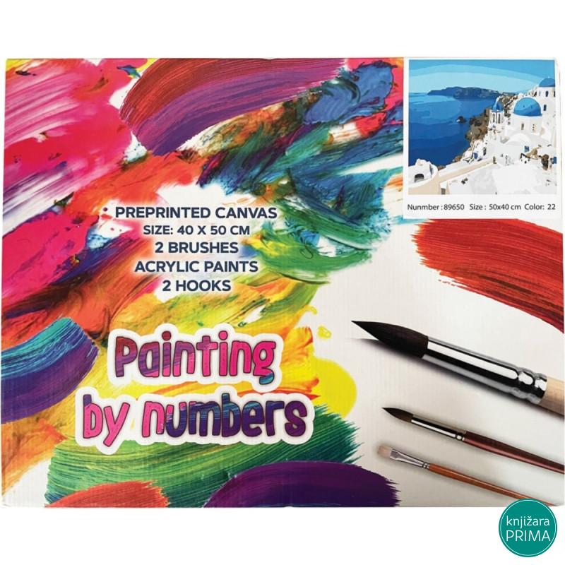 Bojenje po brojevima - Grčka akril 40X50 