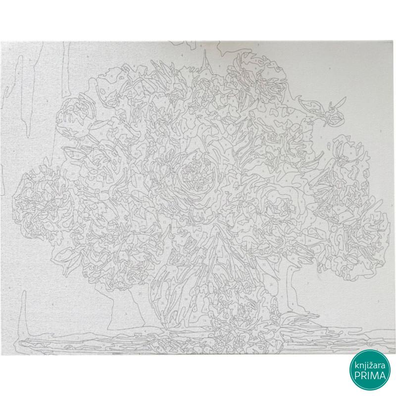 Bojenje po brojevima - Božuri akril 40X50 