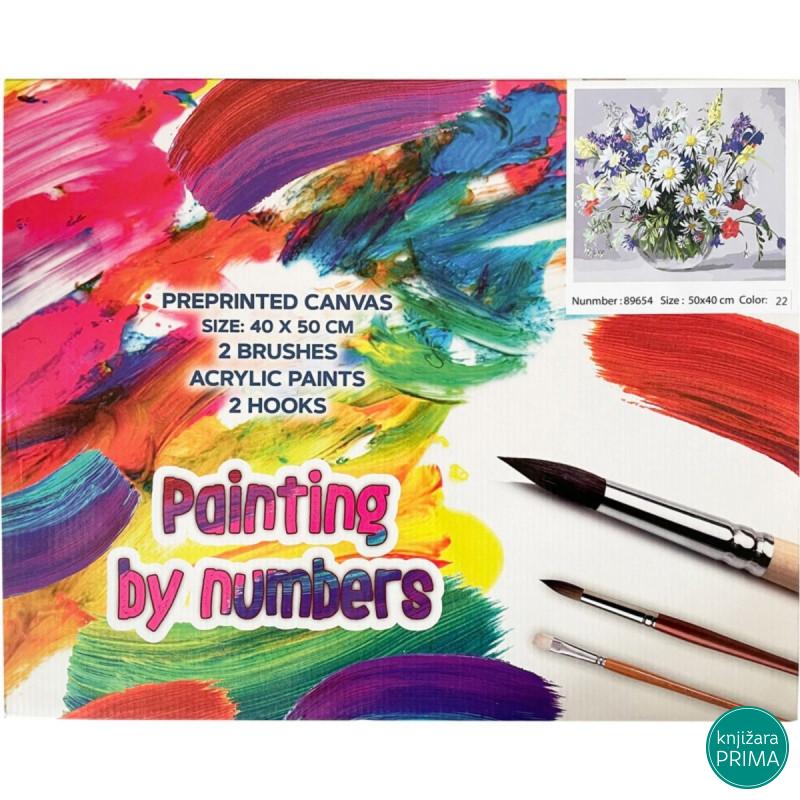 Bojenje po brojevima - Buket divljeg cveća akril 40X50 
