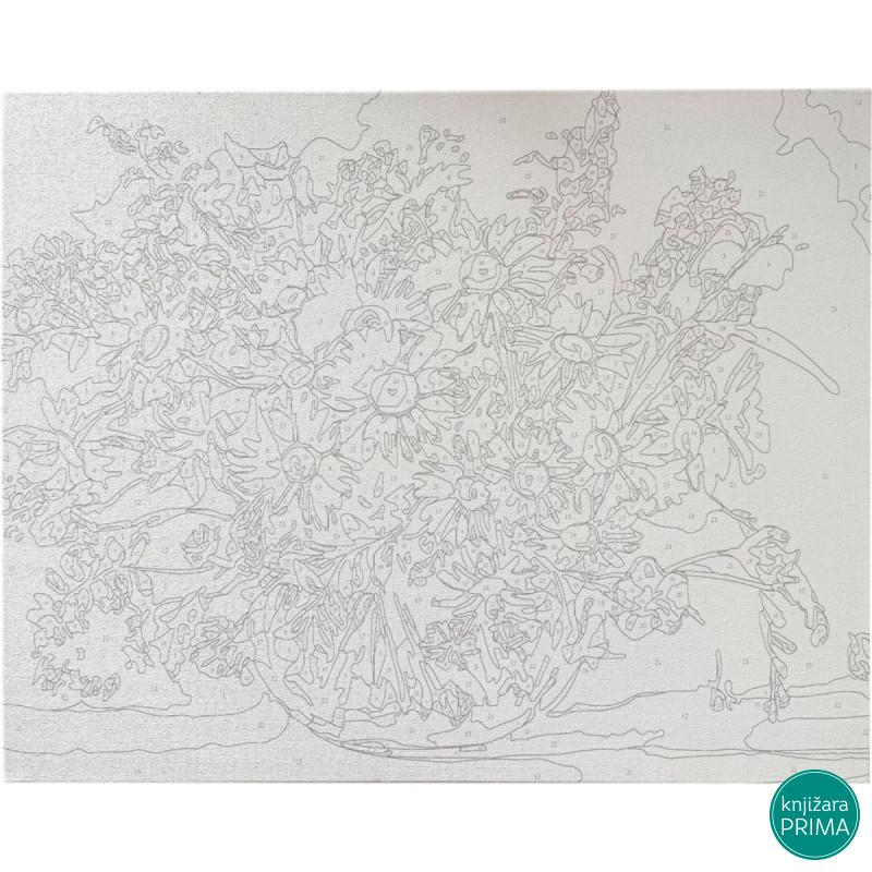 Bojenje po brojevima - Buket divljeg cveća akril 40X50 
