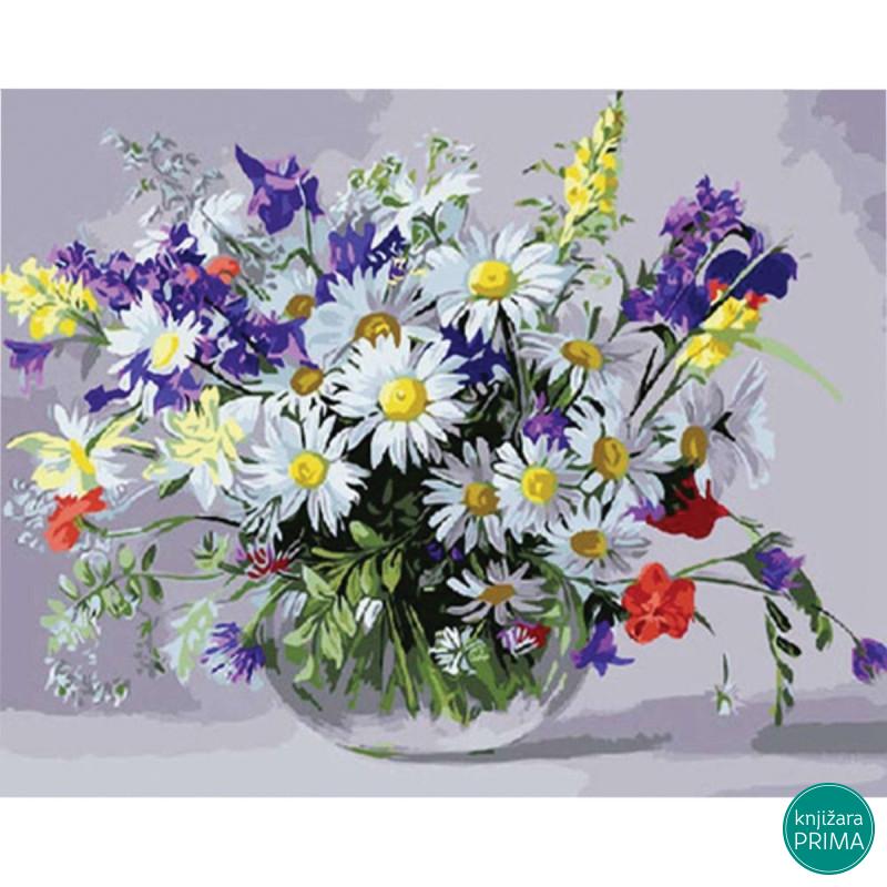 Bojenje po brojevima - Buket divljeg cveća akril 40X50 