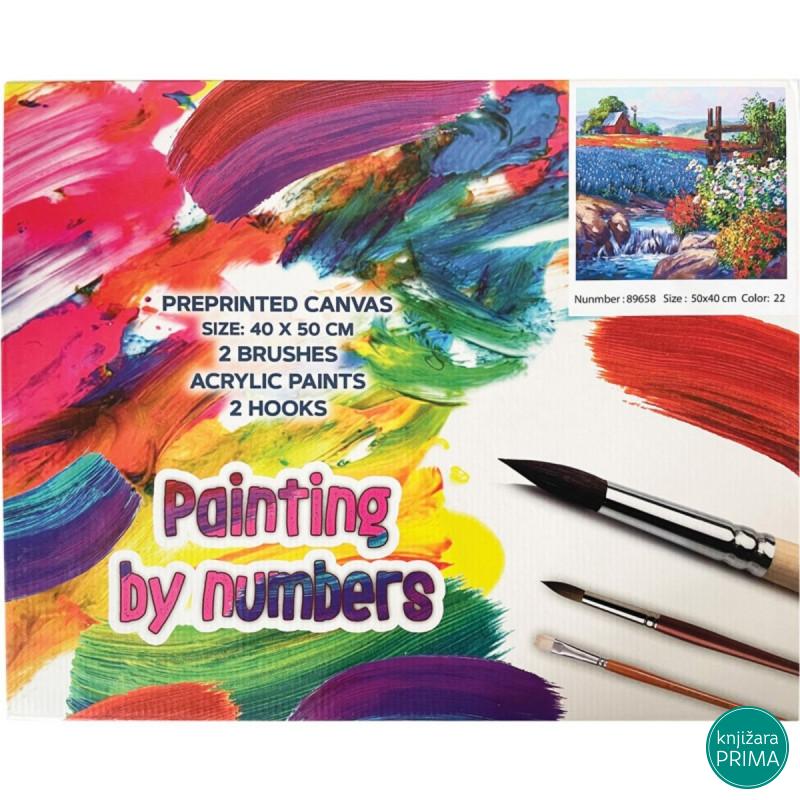 Bojenje po brojevima - Polje akril 40X50 
