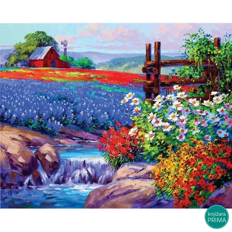 Bojenje po brojevima - Polje akril 40X50 