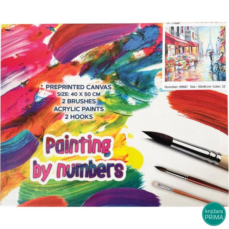 Bojenje po brojevima - Pariz akril 40X50 