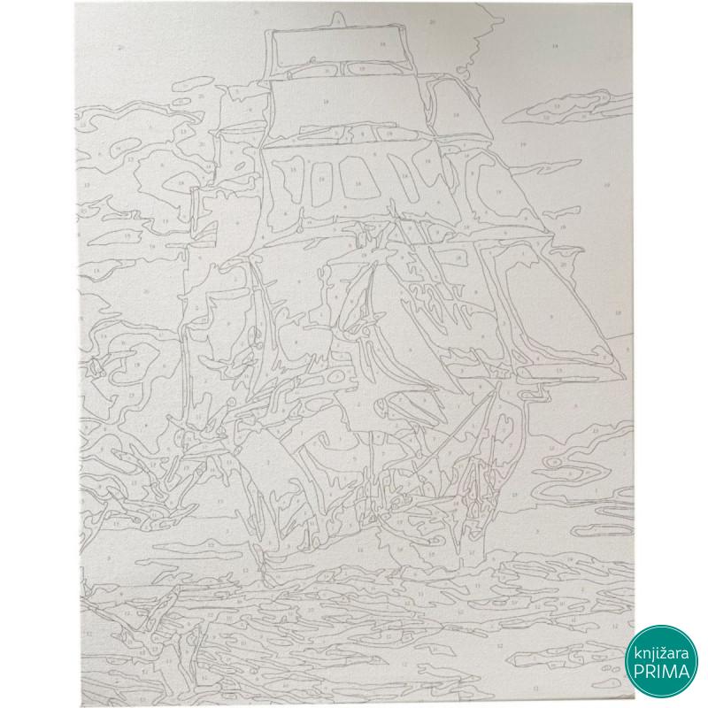 Bojenje po brojevima - Jedrilica akril 40X50 