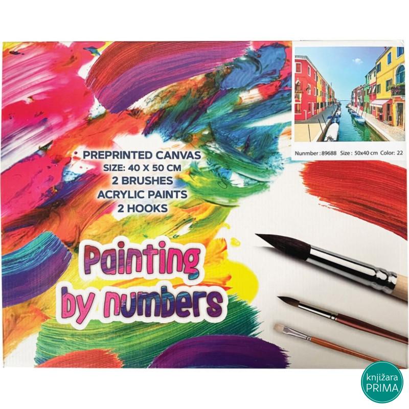 Bojenje po brojevima - Venecija akril 40X50 