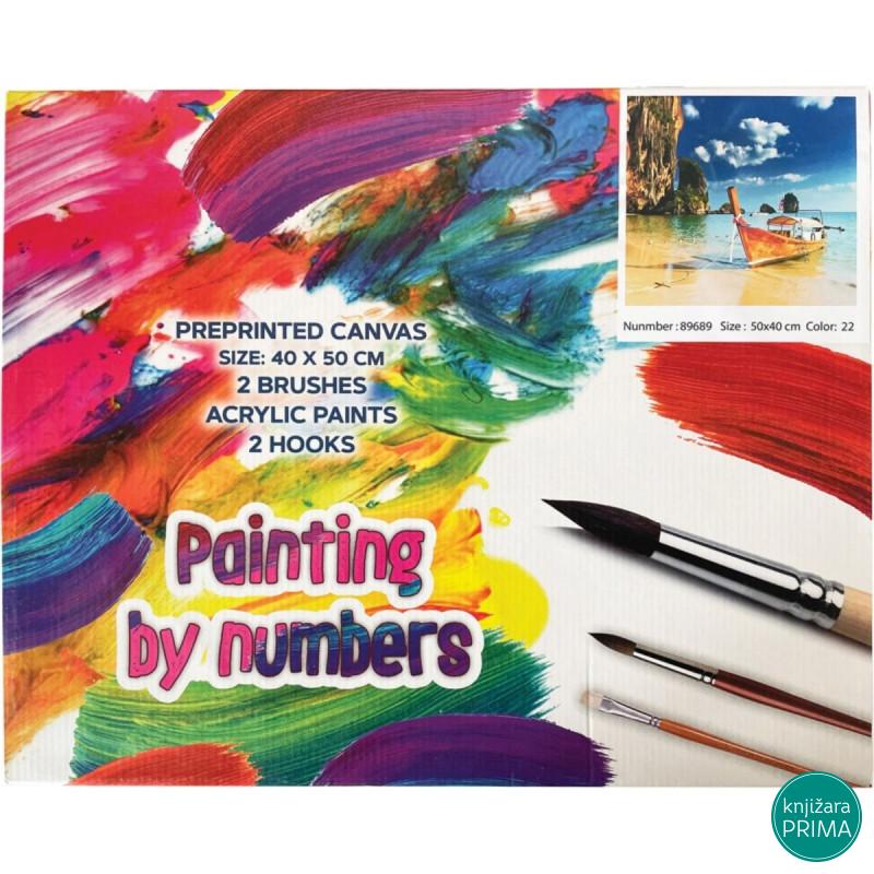 Bojenje po brojevima - Barka akril 40X50 