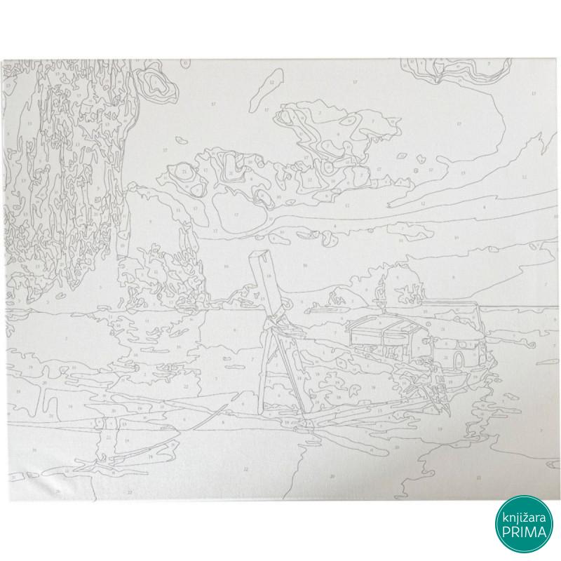 Bojenje po brojevima - Barka akril 40X50 