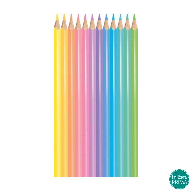 Drvene bojice 12 MAPED Pastel 