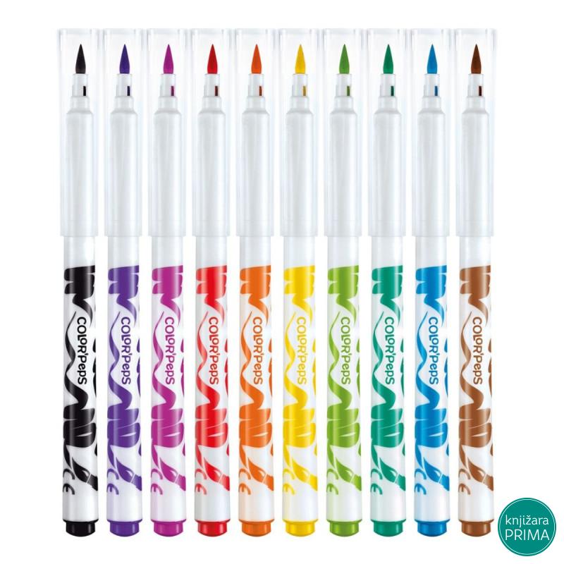 Flomasteri 10 MAPED Brush Color Peps 