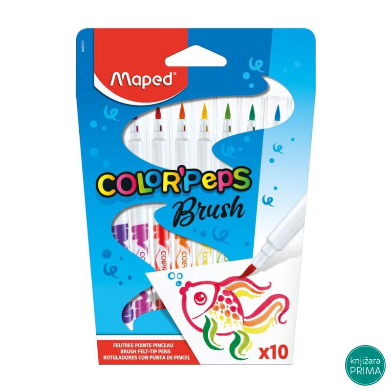 Flomasteri 10 MAPED Brush Color Peps 