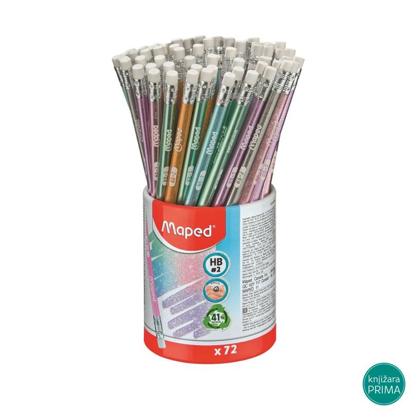 Grafitna olovka MAPED H sa gumicom Glitter 