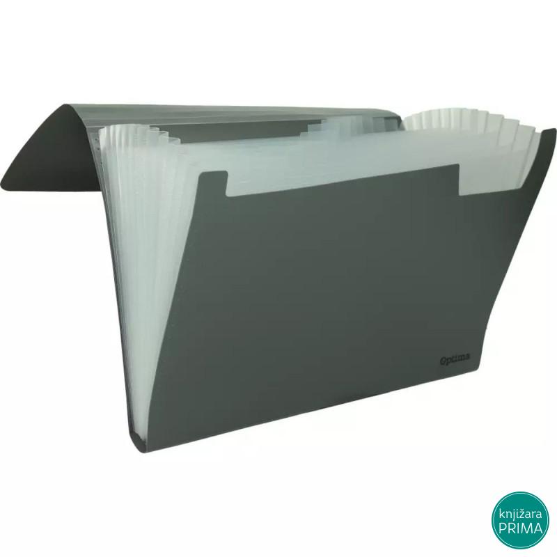 Fascikla sa pregradama A4 OPTIMA siva 