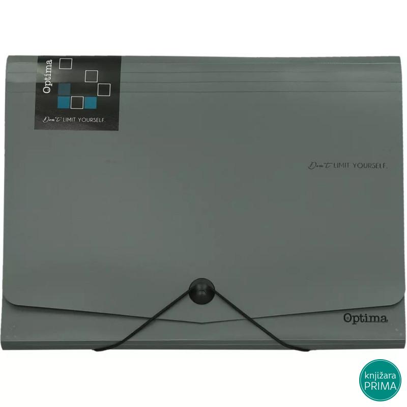Fascikla sa pregradama A4 OPTIMA siva 