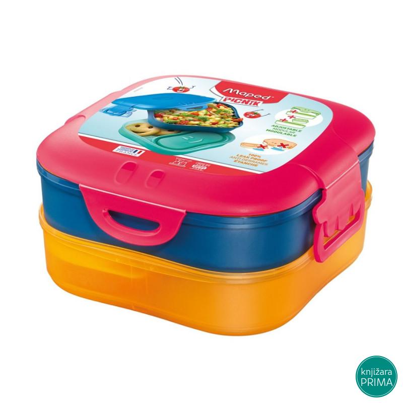 Set kutija za užinu 3u1 MAPED Picnik crvena 
