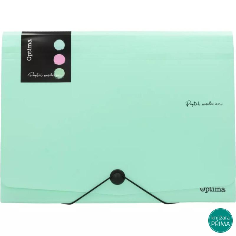 Fascikla sa pregradama A4 OPTIMA pastel 