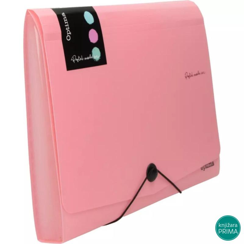 Fascikla sa pregradama A4 OPTIMA pastel 