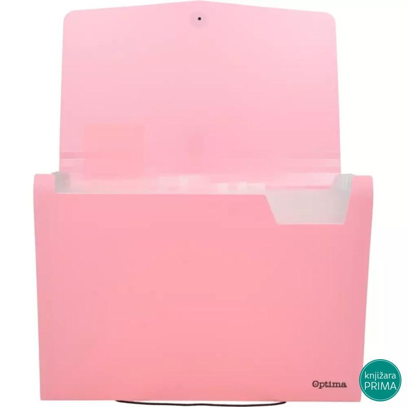 Fascikla sa pregradama A4 OPTIMA pastel 
