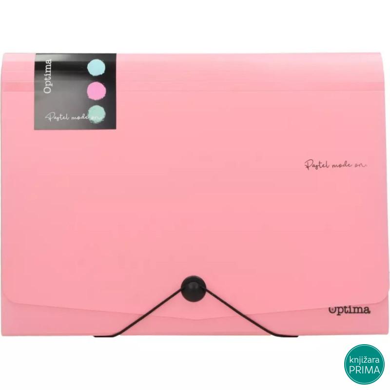 Fascikla sa pregradama A4 OPTIMA pastel 