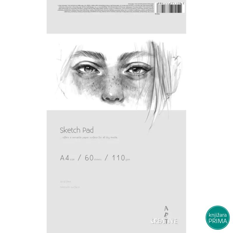 Skicen blok A4 CREATIVE 110g 60l 