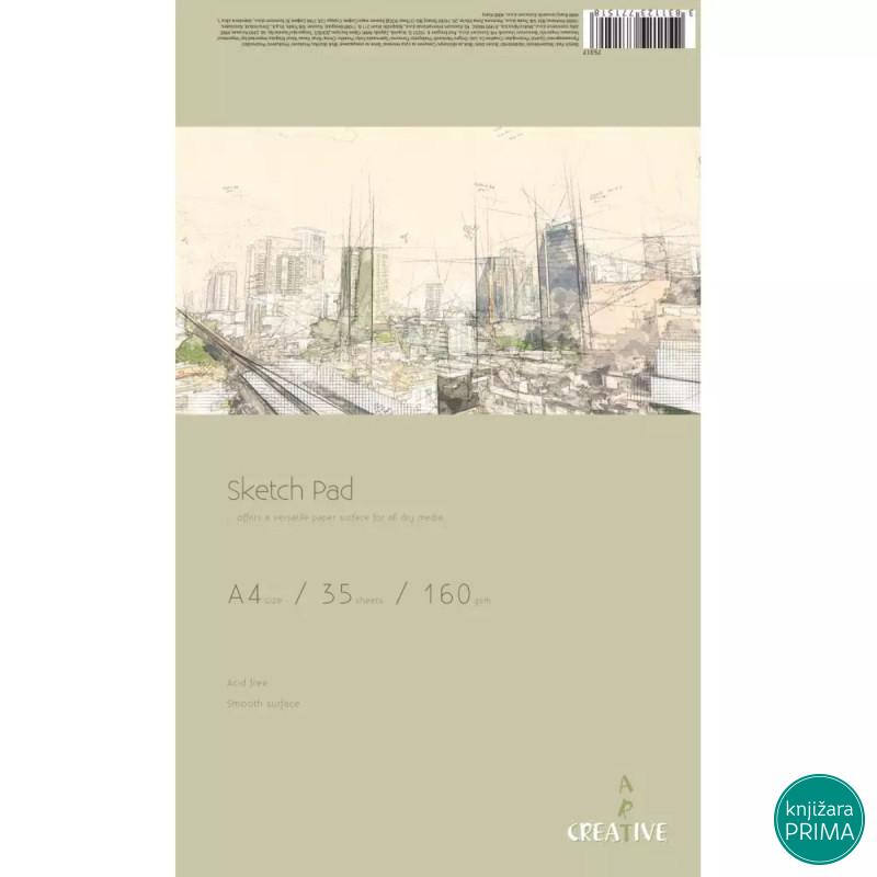 Skicen blok A4 CREATIVE 160g 35l 