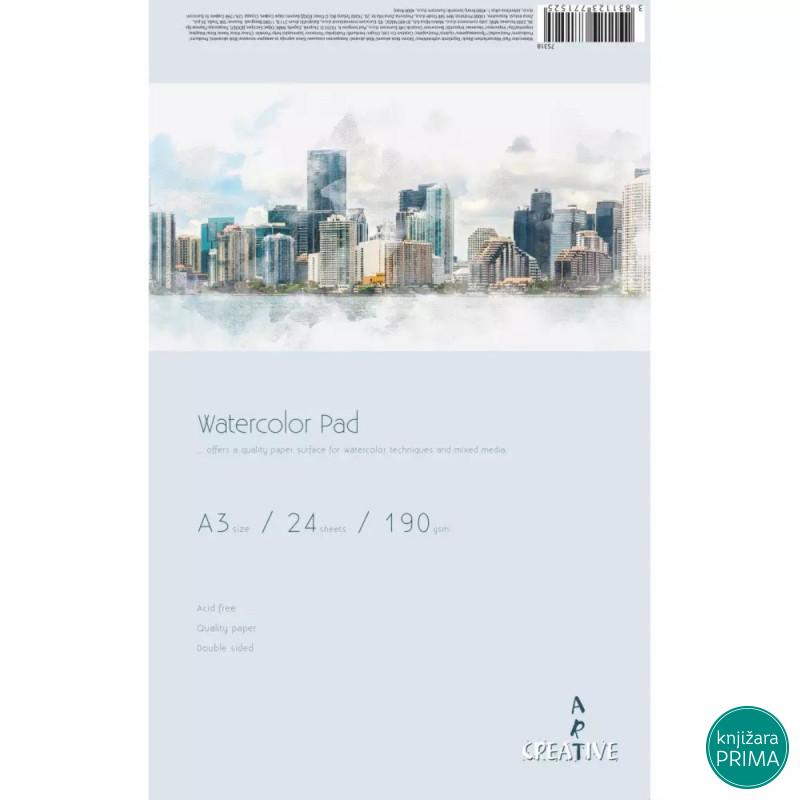 Akvarel blok A3 CREATIVE 190g 24l 