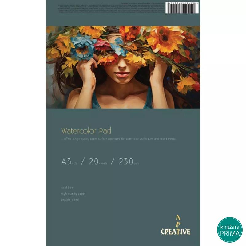 Akvarel blok A3 CREATIVE 230g 20l 