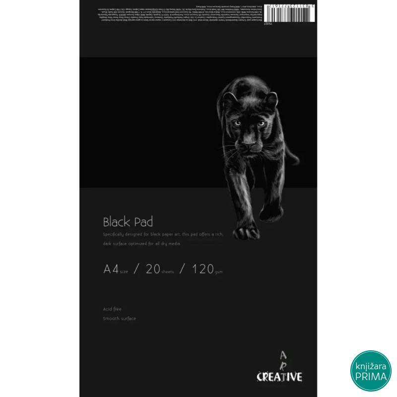 Skicen blok A4 CREATIVE crni 120g 20l 