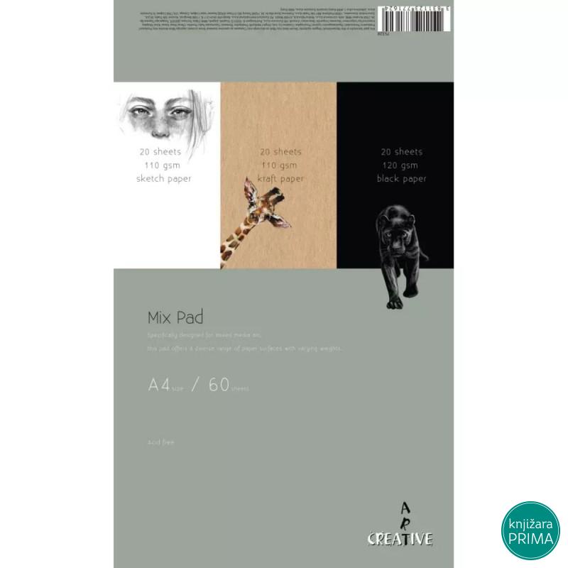Skicen blok A4 CREATIVE mix 60l 