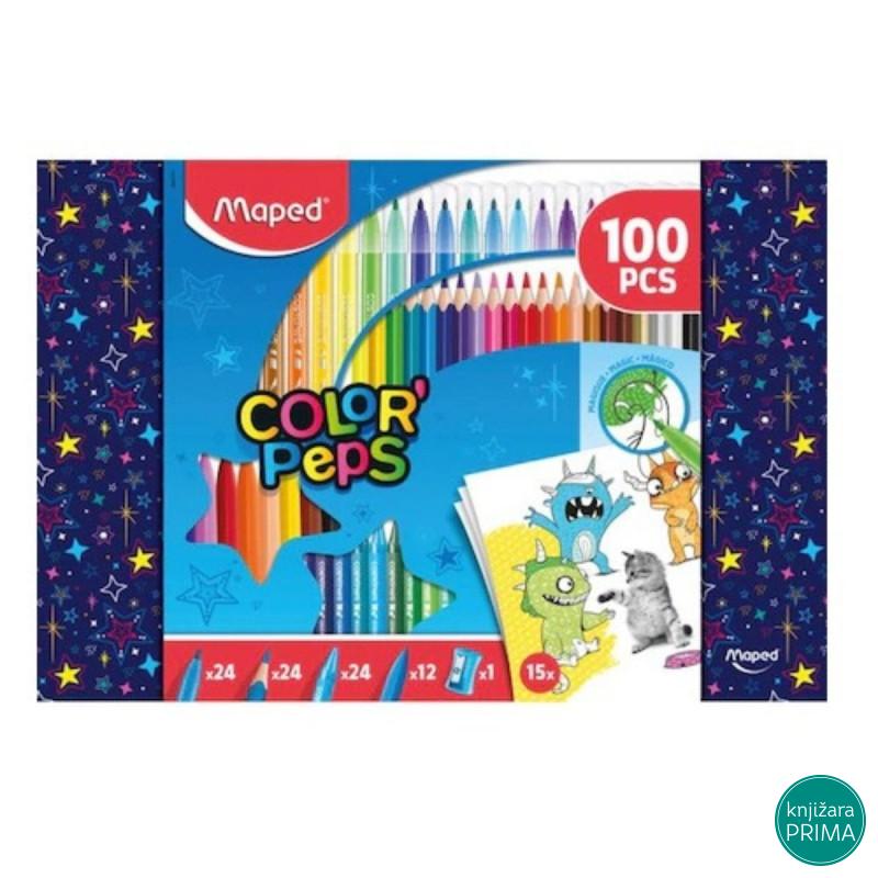 Set za bojenje MAPED flomasteri i bojice 100 